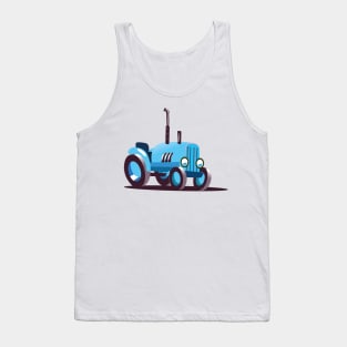 Cute Blue tractor Tank Top